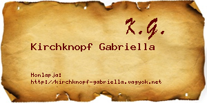 Kirchknopf Gabriella névjegykártya