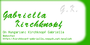 gabriella kirchknopf business card